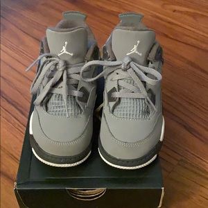 JORDAN RETRO 4 (TD) COOL GREY / DARK CHARCOAL